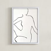 "Lady Blanca" - Art Print in Whispered White by cyrille gulassa - Framed
