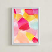 "Fragment 2" - Art Print in Cerise by Hooray Creative - Framed