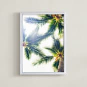 "look up" - Art Print in Foliage Green by Courtney Crane - Framed