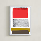 "Abstracciones Vol. 3" - Art Print in Maraschino by Aspacia Kusulas - Framed