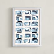 "Indochine" - Art Print in Cobalt by AlisonJerry - Framed