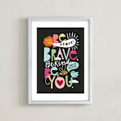"Rules to live by" - Art Print in Dark Brights by Alethea and Ruth - Framed