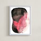"Monolito" - Art Print in Petra Red by Belia Simm - Framed