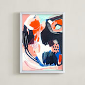 "Sushi" - Art Print in Peach by Katie Craig - Framed