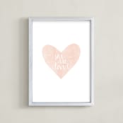 "So Loved" - Art Print in Peach by Kayley Miller - Framed