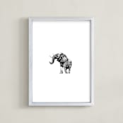 "pachyderme" - Art Print in Black by IMG_101 - Framed
