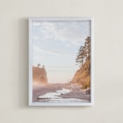 "Stream at Ruby Beach" - Art Print in Blue Alice by LindseyErin - Framed