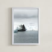"form of ice #1" - Art Print in Glacier white by Van Tsao - Framed