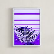"Electric Palm" - Art Print in Electric Violet by AMANDA LOMAX - Framed