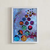 "Frozen Chroma" - Art Print in Cool Purple by Lauren Enjeti - Framed