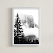 "Rock In The Cloud" - Art Print in Winter Grey by PHEP Design Studio - Framed