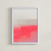 "Let Yourself Be Free" - Art Print in Bright Red by Artsy Canvas Girl Designs - Framed