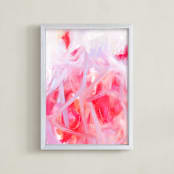 "Deep Down" - Art Print in Opera Red by Artsy Canvas Girl Designs - Framed