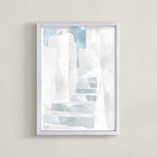 "when in santorini." - Art Print in azurite by silverscreen studio - Framed