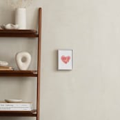 "bubble hearts in watercolor" - Art Print in Rose by Belia Simm - In a Room