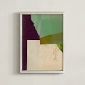 "Aqua Hills II" - Art Print in Jade by Morgan Kendall - Framed
