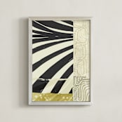 "Linear flow" - Art Print in Transparent Bubbles by Bethania Lima - Framed