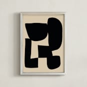 "Connect" - Art Print in Noir by Beth Vassalo - Framed