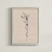 "Dancing Branches" - Art Print in Brown Paper by Andrea Rose - Framed