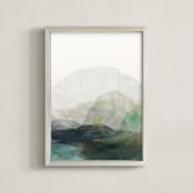 "Finding Balance No. 1" - Art Print in Emerald by Karen Kardatzke - Framed