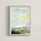 "Sunset Fade No 1" - Art Print in Mist by Kelly Ventura - Framed
