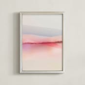 "Sailors Delight" - Art Print in Pink Skies by Karen Kardatzke - Framed