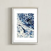 "Zuma" - Art Print in Sky Blue by Katie Craig - Framed