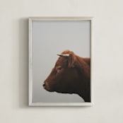 "Isla" - Art Print in Moody Grey by Amy Carroll - Framed