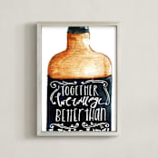 "Better than whiskey" - Art Print in Golden Whiskey by Lulaloo - Framed