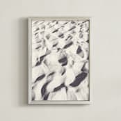 "Sand Wave" - Art Print in warm grey by Qing Ji - Framed
