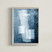 "Sealed Memories" - Art Print in Misty Indigo by Debra Pruskowski - Framed