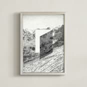 "Mountain View" - Art Print in rock by Sumak Studio - Framed