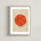 "Let us play basketball" - Art Print in Indoor Court by Susanne Kasielke - Framed