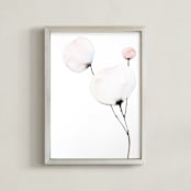 "Mokuren00" - Art Print in Pale Pink by jinseikou - Framed