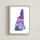 "New Hampshire (Purple Lilac)" - Art Print in Lilac by Holly Whitcomb - Framed