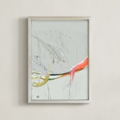 "A Time Before" - Art Print in Grey by Amy Moen - Framed