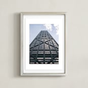 "High Rise" - Art Print in Cloudy Blue by Christian Florin - Framed