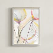 "Somewhere Only I Know" - Art Print in Butter Yellow by Amy Moen - Framed
