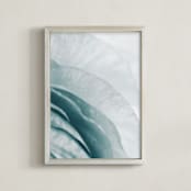 "Layered Perfection" - Art Print in Teal Green by Karen Kardatzke - Framed