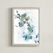 "Fluorite" - Art Print in Fluorite Teal by Stephanie Ryan - Framed