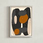 "Echoes of Basalt " - Art Print in Stine black by Black Botanic - Framed