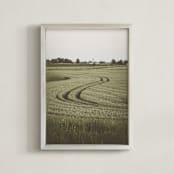 "Holy Cow I " - Art Print in Natural Khaki by Lying on the grass - Framed