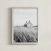 "highland prairie II mono" - Art Print in ash by Kamala Nahas - Framed