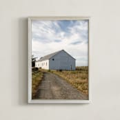 "tomales barn no.1" - Art Print in coastal gold by Crystal Lynn Collins - Framed