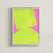 "Closer and Closer" - Art Print in Intense rose by Marta Crea - Framed