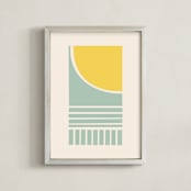 "Kirigami 8 (Mint)" - Art Print in Mint by Yohaku Oshima - Framed