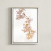 "Spring Cherry Bloom No. 2" - Art Print in Warm Peach by Jacquelyn Sloane Siklos - Framed