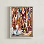 "Solar System Collection - Jupiter" - Art Print in Jupiter's Stormy Brown by Mariecor Agravante - Framed