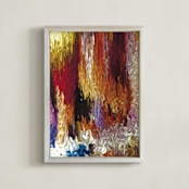 "Solar System Collection - Galilean Moons" - Art Print in Galilean Moon Red by Mariecor Agravante - Framed