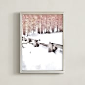 "Dreamy Winter" - Art Print in Winter Brown by Mariecor Agravante - Framed